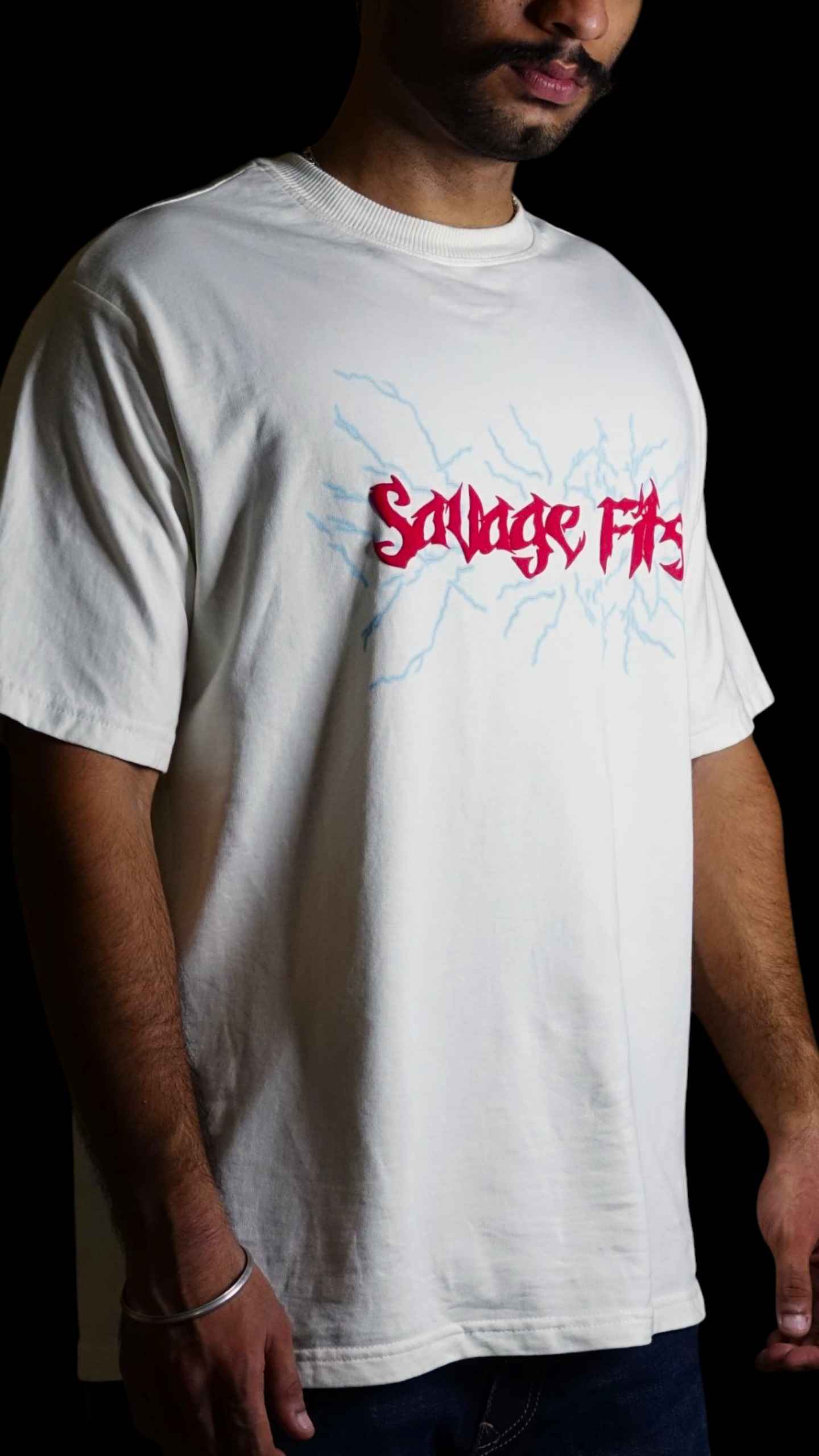 Hellthusiastic streetwear t-shirt standing front view, 100% Terry Cotton